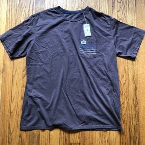 NWT / Patagonia line logo ridge stripe organic pocket t-shirt / men’s XL